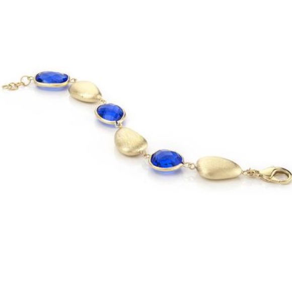 rivka friedman // blue stone + gold satin bracelet - Picture 3 of 3